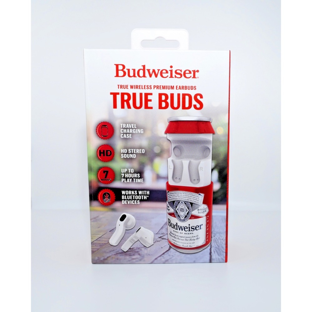 Budweiser True Buds Wireless Bluetooth Earbuds NEW Factory Sealed